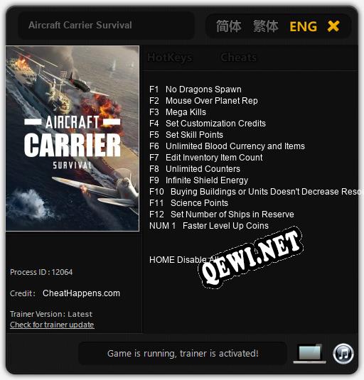 Aircraft Carrier Survival: Трейнер +13 [v1.4]