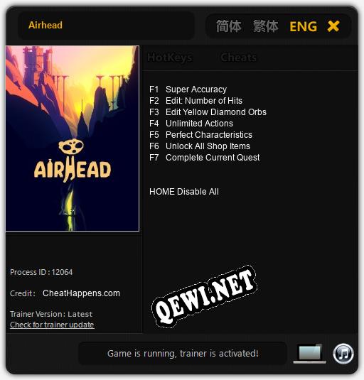 Airhead: Читы, Трейнер +7 [CheatHappens.com]