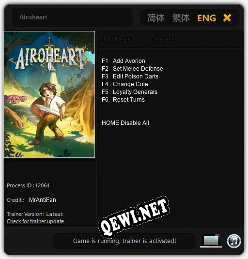Airoheart: Трейнер +6 [v1.1]
