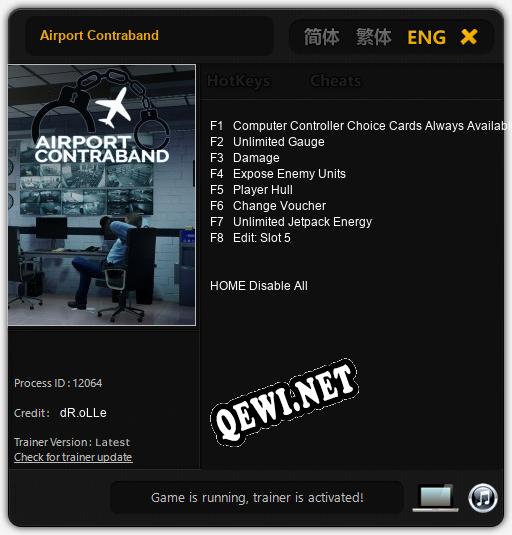 Airport Contraband: Трейнер +8 [v1.6]