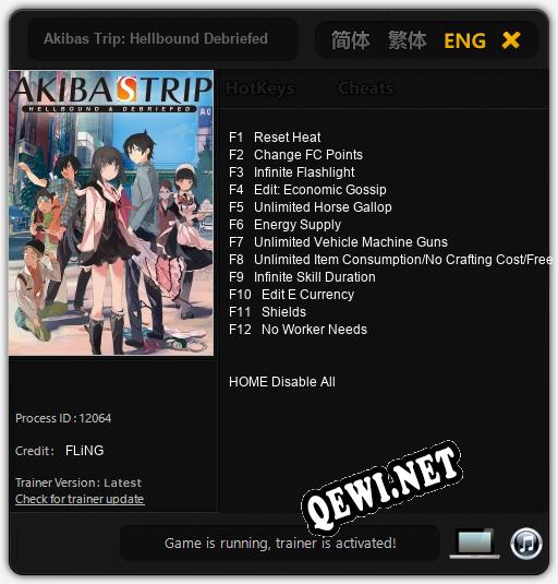 Akibas Trip: Hellbound Debriefed: Трейнер +12 [v1.4]