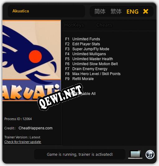 Akuatica: ТРЕЙНЕР И ЧИТЫ (V1.0.36)