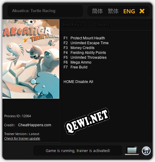 Akuatica: Turtle Racing: Читы, Трейнер +7 [CheatHappens.com]