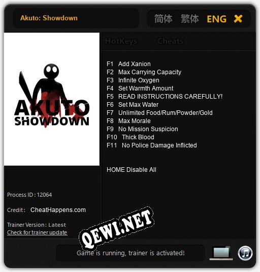 Akuto: Showdown: Читы, Трейнер +11 [CheatHappens.com]