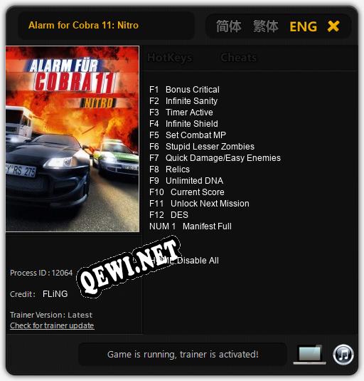 Alarm for Cobra 11: Nitro: Читы, Трейнер +13 [FLiNG]