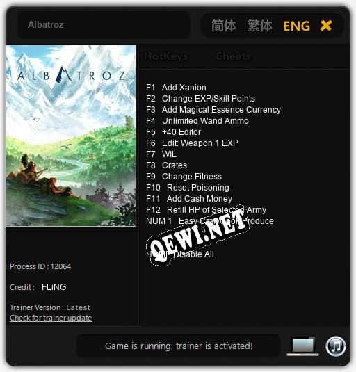 Albatroz: ТРЕЙНЕР И ЧИТЫ (V1.0.42)