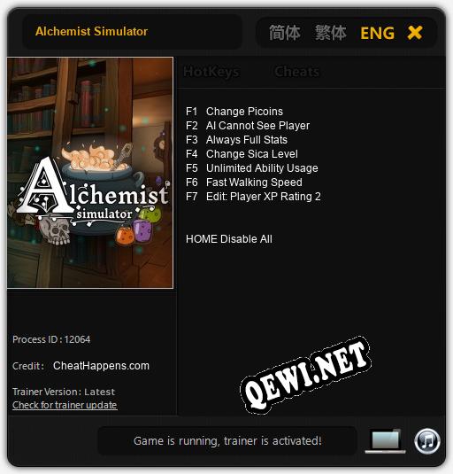 Alchemist Simulator: ТРЕЙНЕР И ЧИТЫ (V1.0.62)