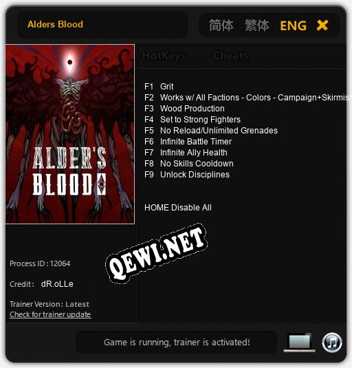 Alders Blood: Читы, Трейнер +9 [dR.oLLe]