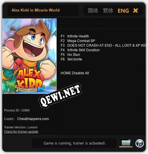 Трейнер для Alex Kidd in Miracle World [v1.0.4]