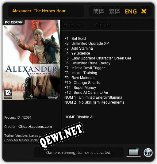 Alexander: The Heroes Hour: Читы, Трейнер +14 [CheatHappens.com]