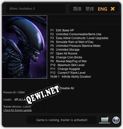 Alien: Isolation 2: ТРЕЙНЕР И ЧИТЫ (V1.0.89)