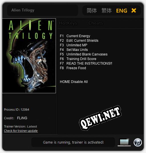 Alien Trilogy: Читы, Трейнер +8 [FLiNG]