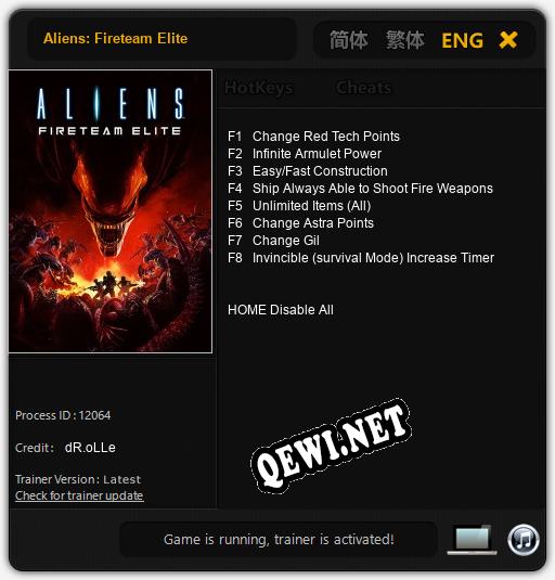 Aliens: Fireteam Elite: ТРЕЙНЕР И ЧИТЫ (V1.0.83)