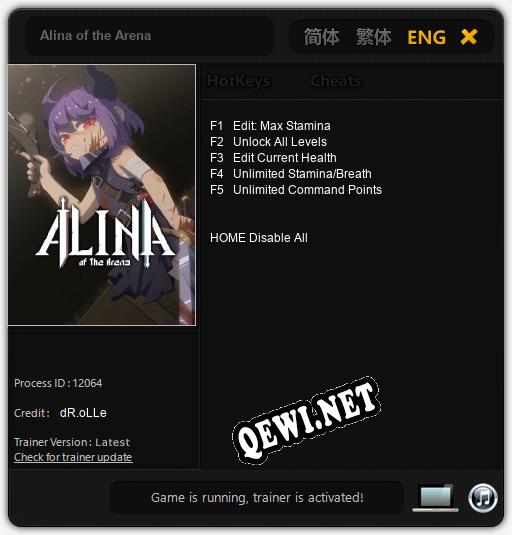 Alina of the Arena: Читы, Трейнер +5 [dR.oLLe]