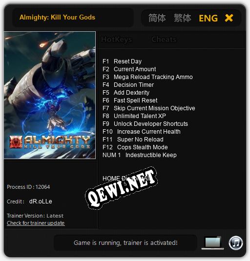 Almighty: Kill Your Gods: ТРЕЙНЕР И ЧИТЫ (V1.0.61)