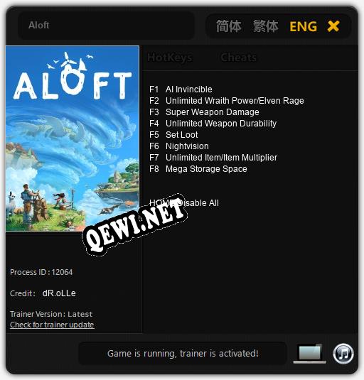 Aloft: Читы, Трейнер +8 [dR.oLLe]