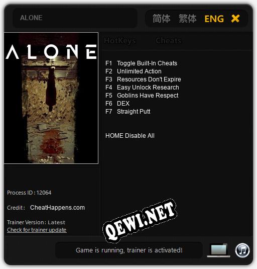 ALONE: Трейнер +7 [v1.4]