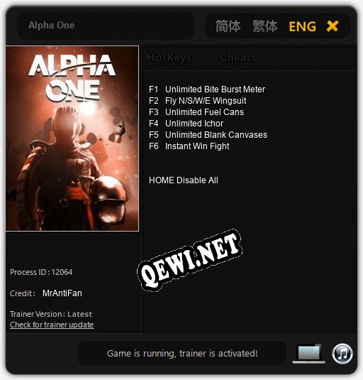 Alpha One: ТРЕЙНЕР И ЧИТЫ (V1.0.62)