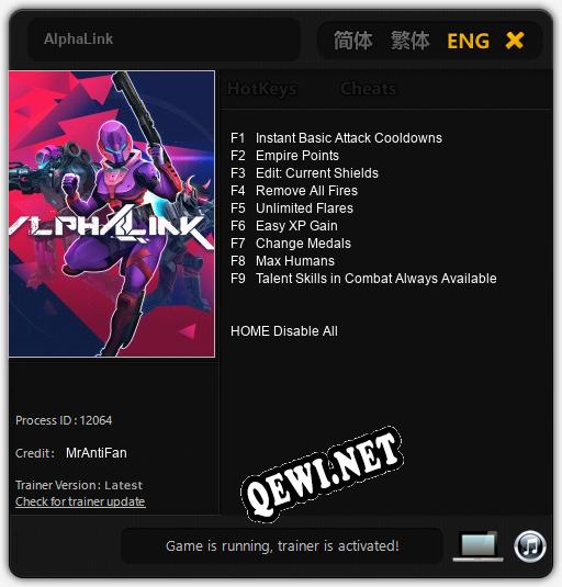 AlphaLink: Трейнер +9 [v1.8]