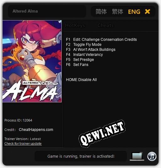 Altered Alma: Трейнер +6 [v1.6]