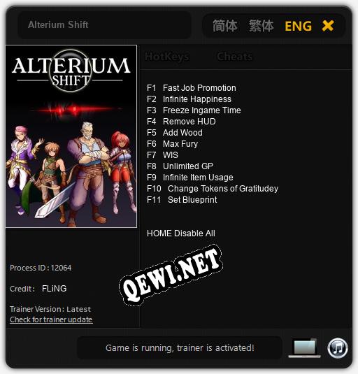 Alterium Shift: Трейнер +11 [v1.3]