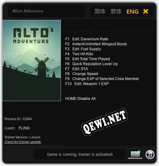 Altos Adventure: Трейнер +10 [v1.9]