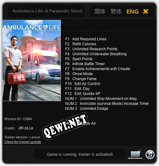 Ambulance Life: A Paramedic Simulator: Трейнер +15 [v1.7]