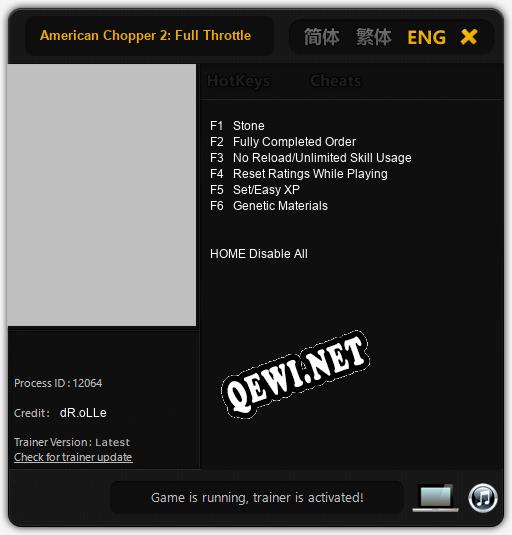 American Chopper 2: Full Throttle: Читы, Трейнер +6 [dR.oLLe]
