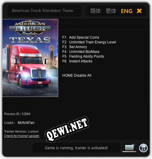 American Truck Simulator: Texas: ТРЕЙНЕР И ЧИТЫ (V1.0.93)