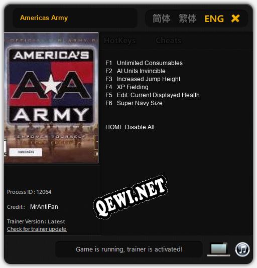 Americas Army: ТРЕЙНЕР И ЧИТЫ (V1.0.64)