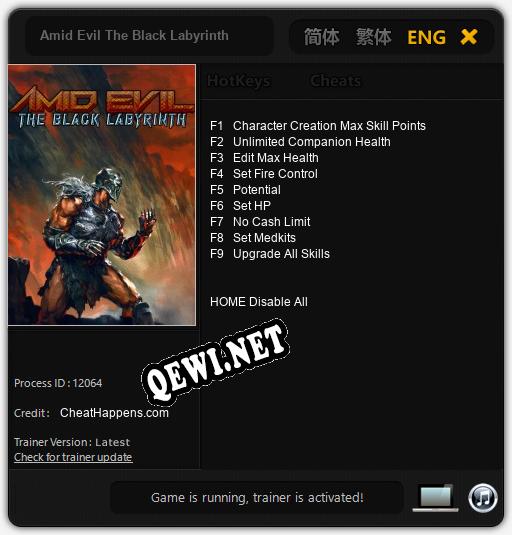 Трейнер для Amid Evil The Black Labyrinth [v1.0.4]