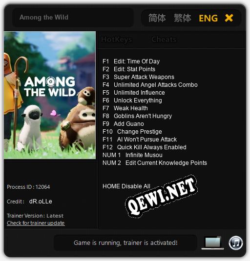 Among the Wild: ТРЕЙНЕР И ЧИТЫ (V1.0.17)
