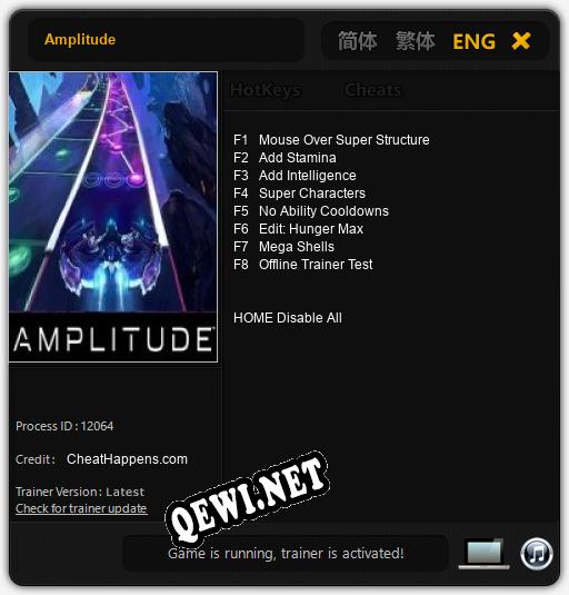 Трейнер для Amplitude [v1.0.5]