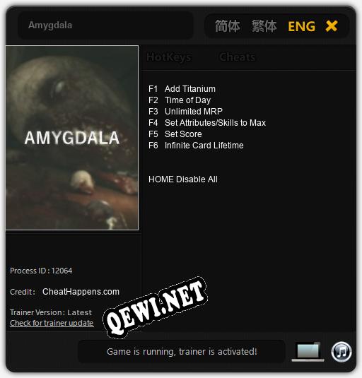Amygdala: Читы, Трейнер +6 [CheatHappens.com]