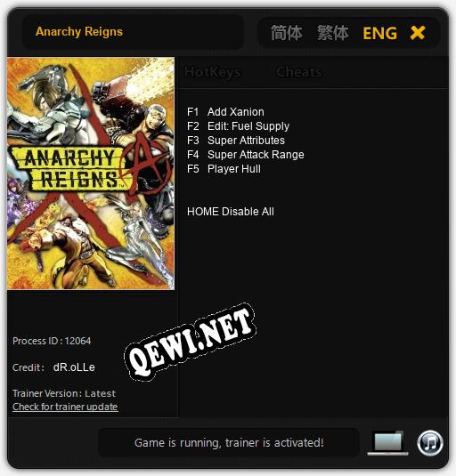 Anarchy Reigns: Читы, Трейнер +5 [dR.oLLe]