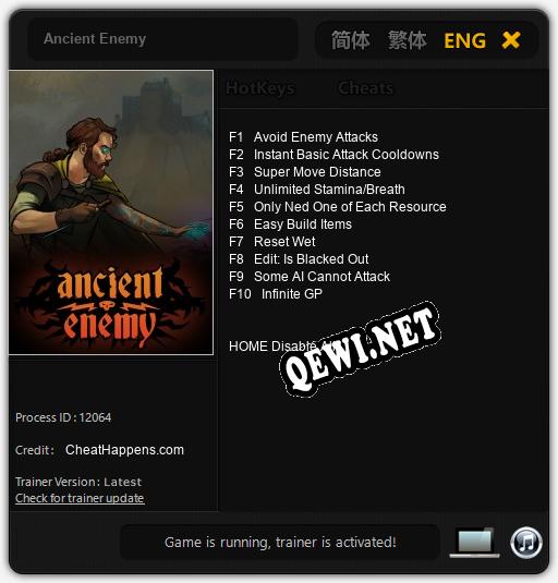 Ancient Enemy: Читы, Трейнер +10 [CheatHappens.com]