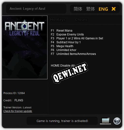 Ancient: Legacy of Azul: ТРЕЙНЕР И ЧИТЫ (V1.0.63)