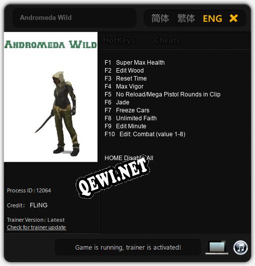 Andromeda Wild: Трейнер +10 [v1.4]