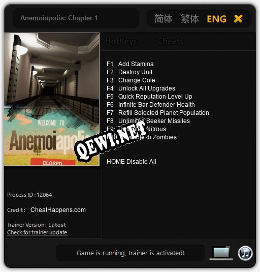 Anemoiapolis: Chapter 1: Трейнер +10 [v1.6]