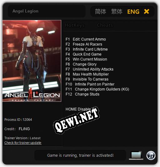 Angel Legion: Трейнер +12 [v1.9]