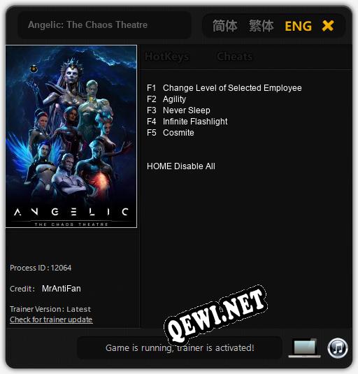 Angelic: The Chaos Theatre: ТРЕЙНЕР И ЧИТЫ (V1.0.74)