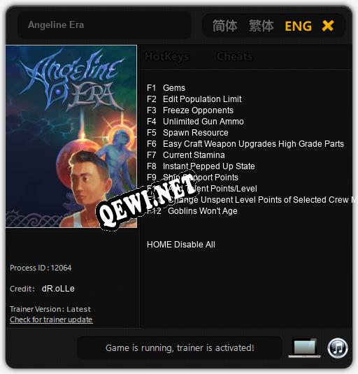 Трейнер для Angeline Era [v1.0.9]