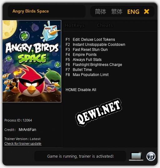 Angry Birds Space: Трейнер +6 [v1.7]
