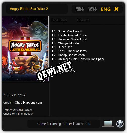 Angry Birds: Star Wars 2: ТРЕЙНЕР И ЧИТЫ (V1.0.27)