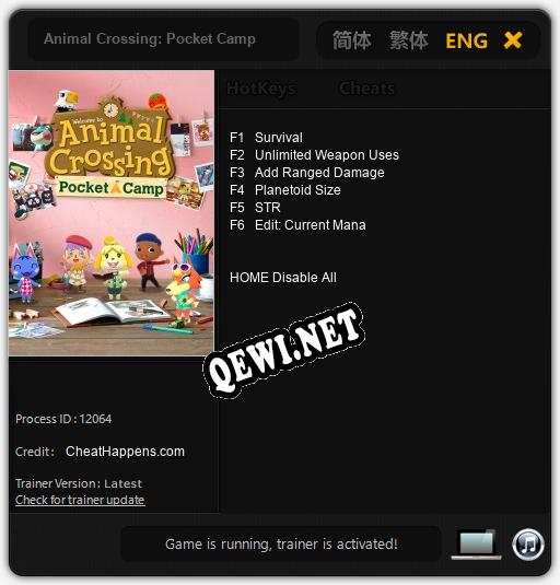 Трейнер для Animal Crossing: Pocket Camp [v1.0.2]