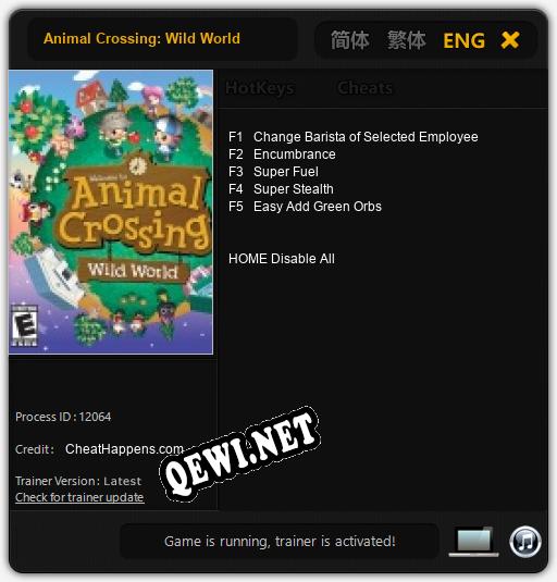 Animal Crossing: Wild World: Трейнер +5 [v1.4]