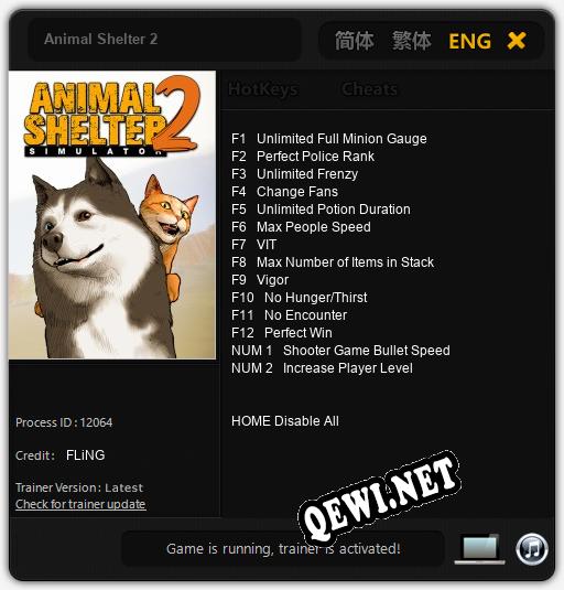 Трейнер для Animal Shelter 2 [v1.0.1]