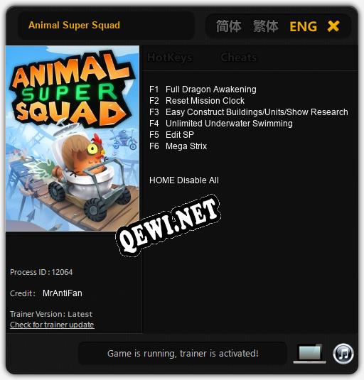 Трейнер для Animal Super Squad [v1.0.9]