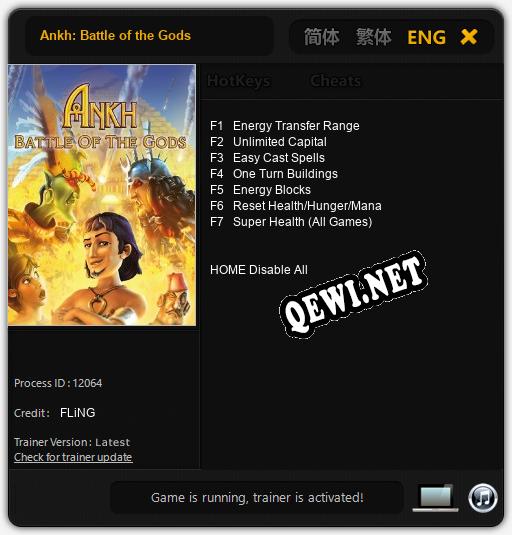 Трейнер для Ankh: Battle of the Gods [v1.0.5]