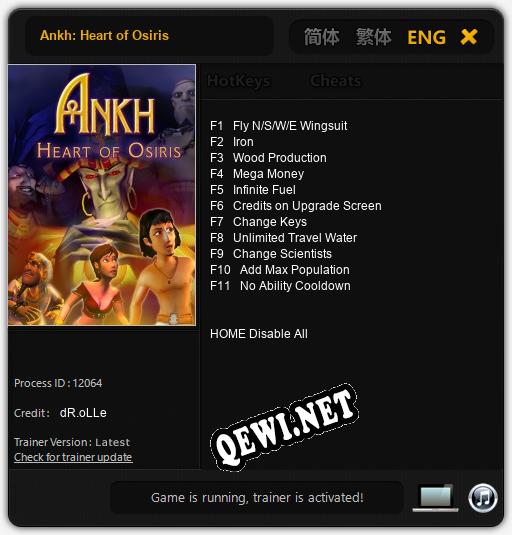 Трейнер для Ankh: Heart of Osiris [v1.0.2]